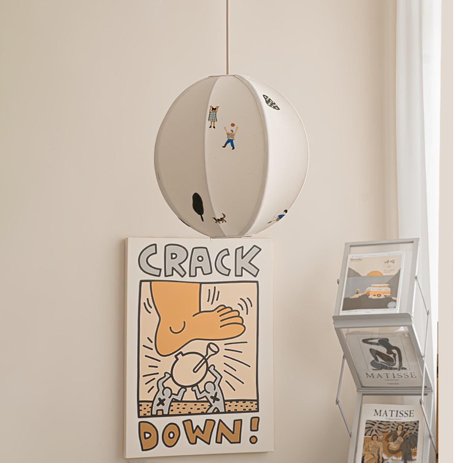 Park Embroidered Textile Pendant Lamp M442
