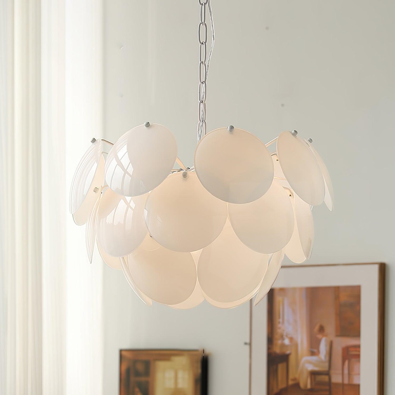 Luxury Fashion Luminous Petal Glass Chandelier M54