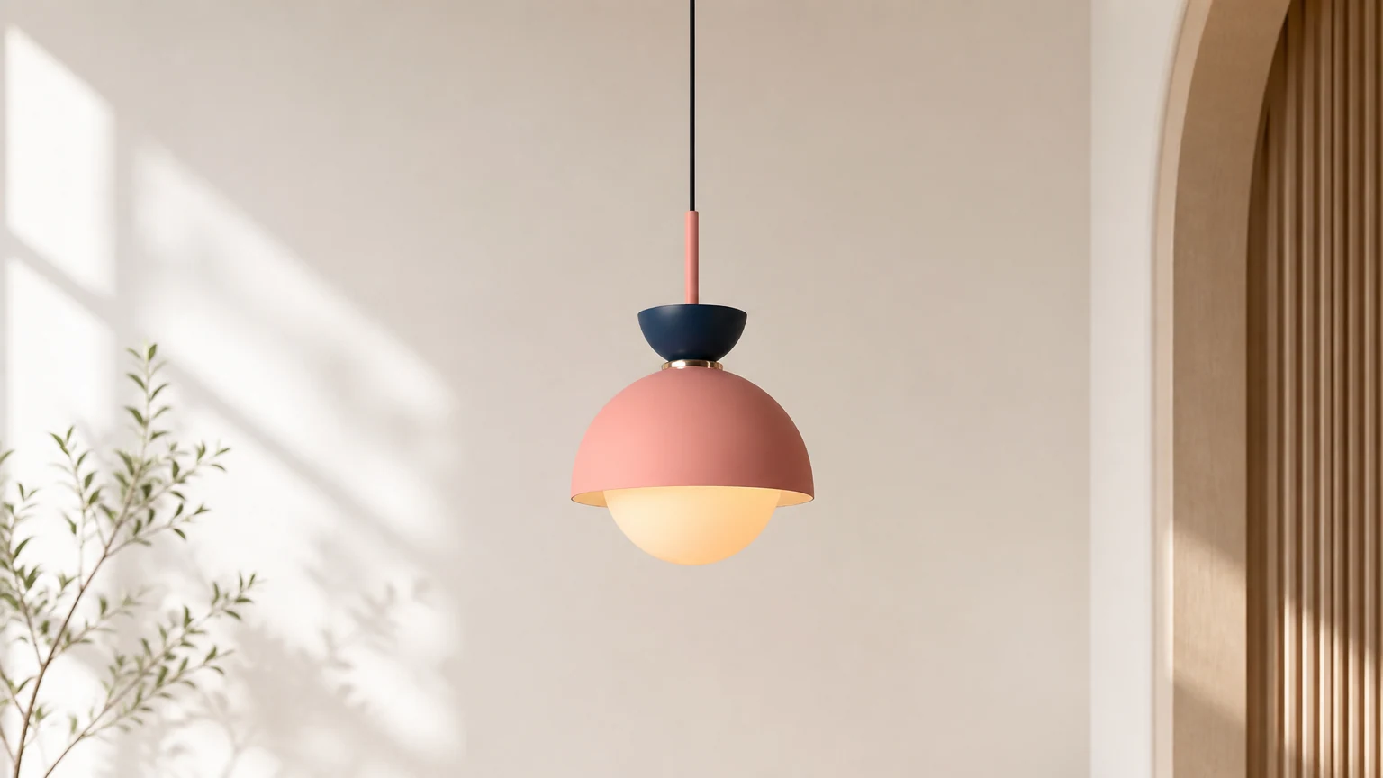 Lampa wisząca Nordic Macaroon S56 w delikatnej scenie wnętrza
