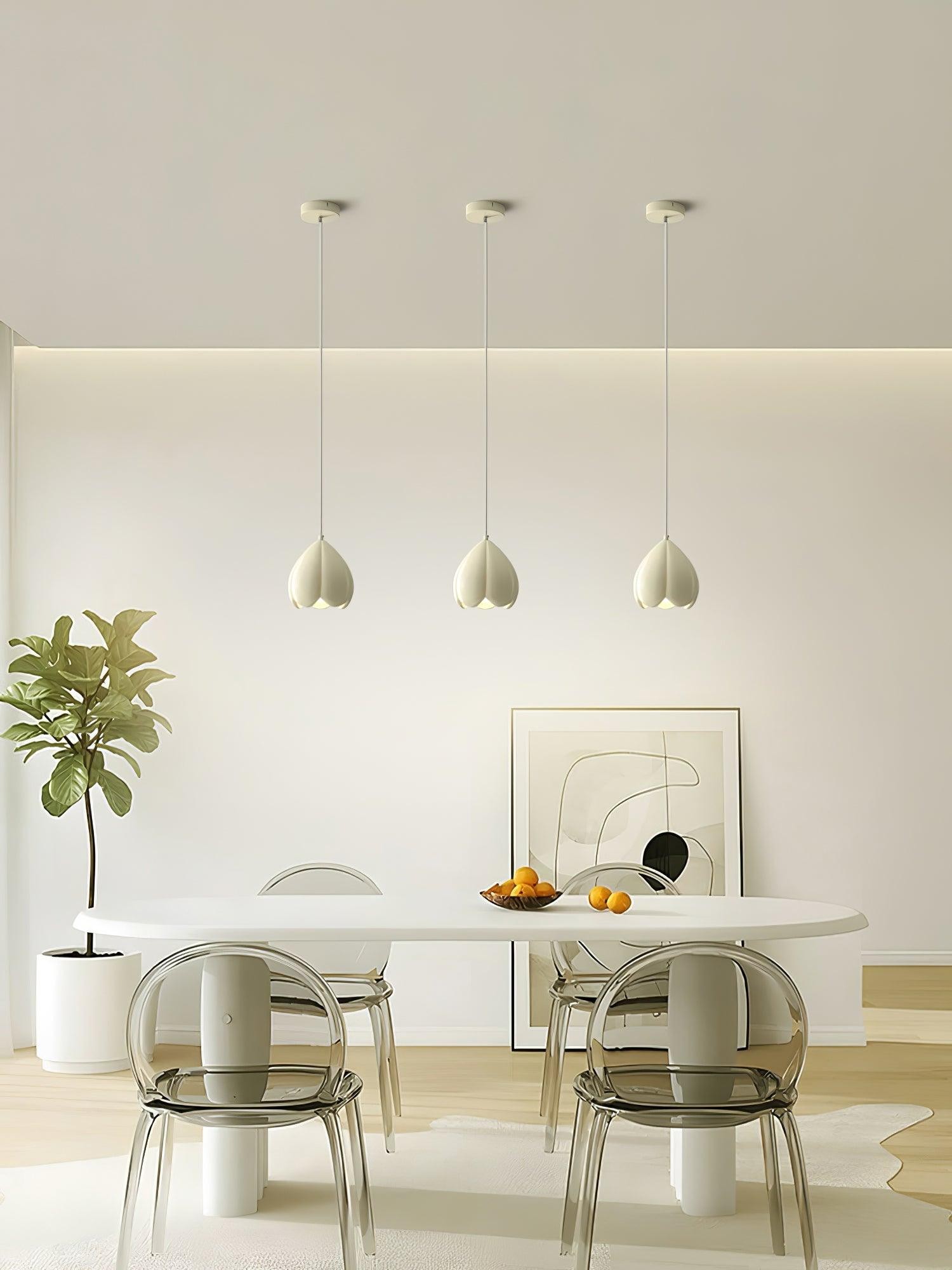 Cream Color Resin Pod Pendant Lamp M475