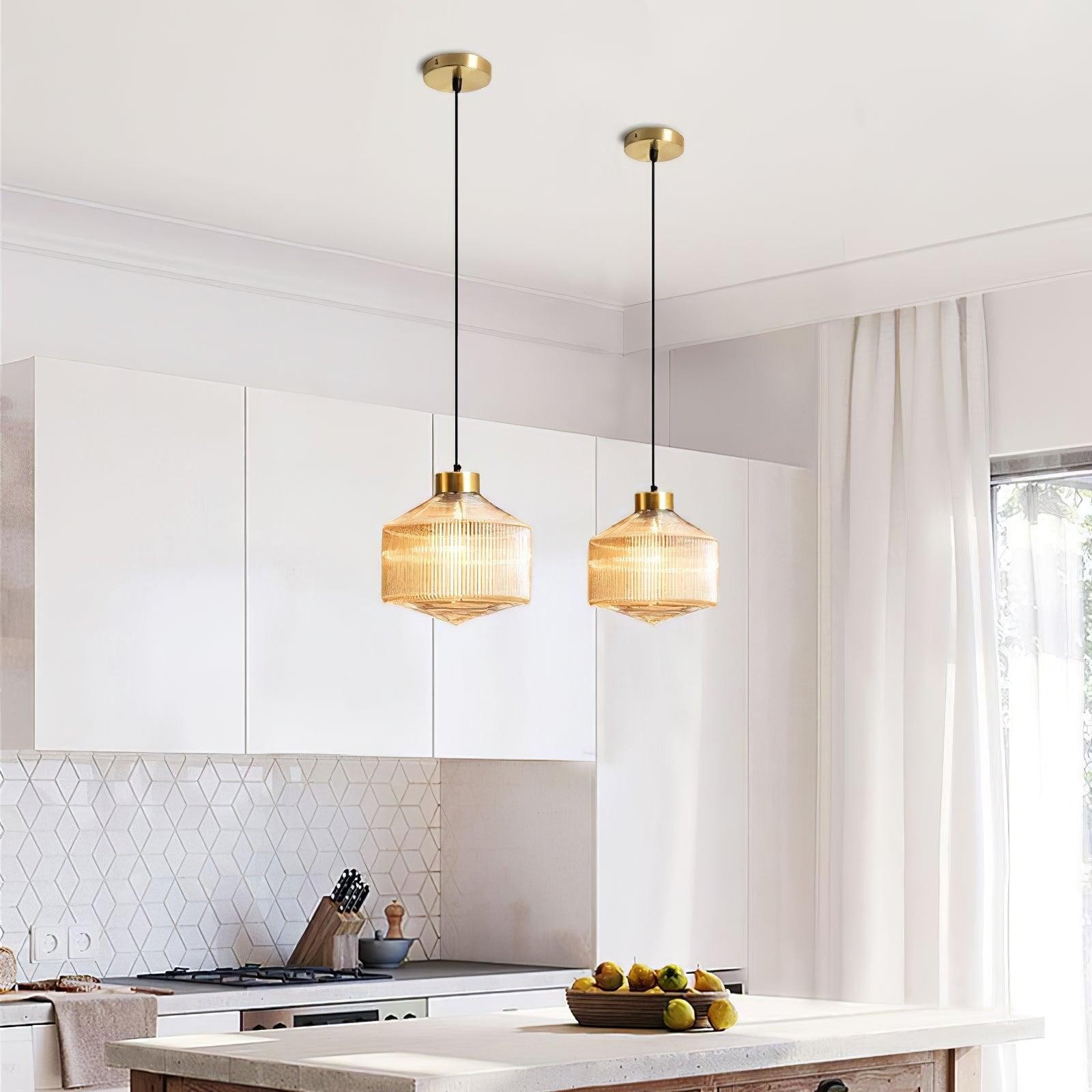 Striped Spinning Top Pendant Light M21