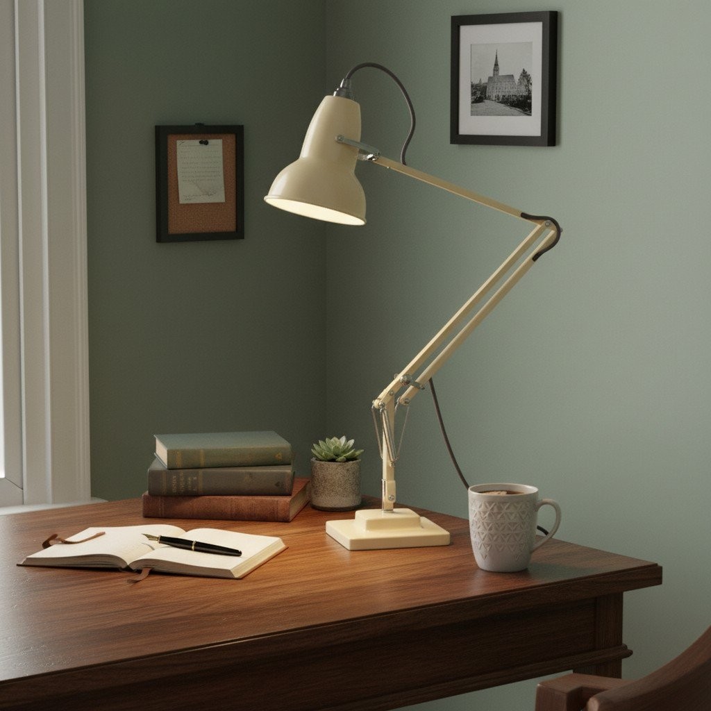 Modryx Vintage Adjustable Desk Lamp - Industrial Task Light for Home Offices T555