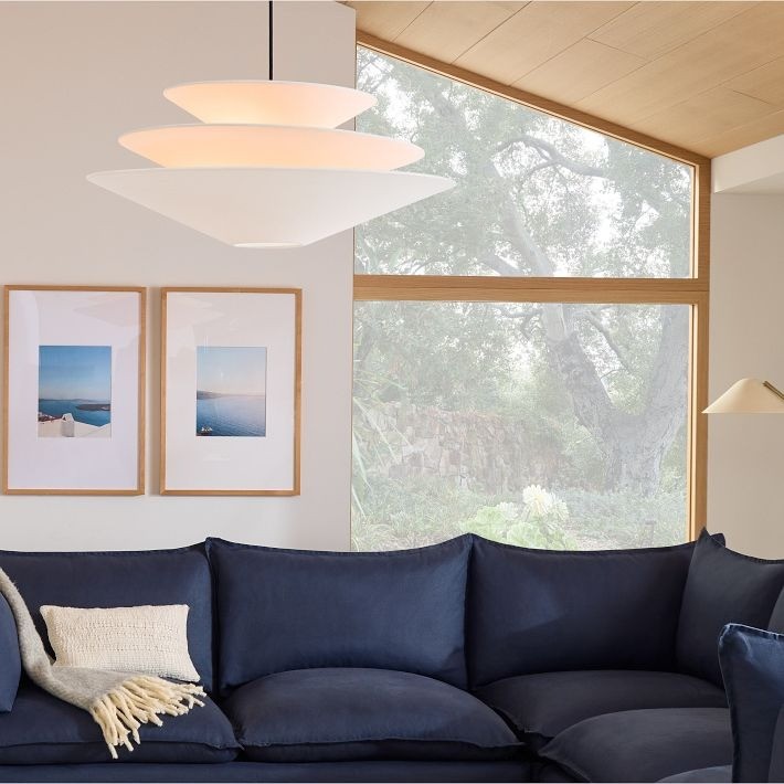 Solivara Minimalist Linen Pendant Light - Perfect for Dining Rooms & Offices T113