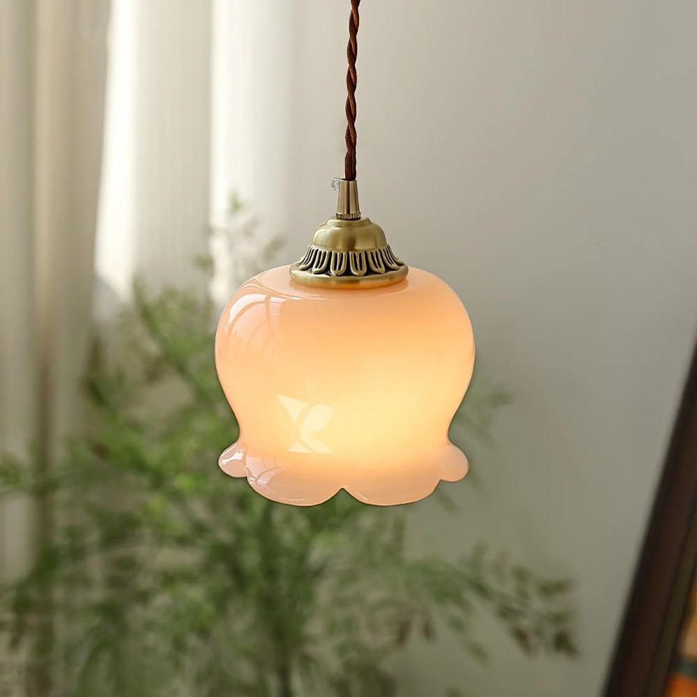 Nordic Milk Valley Flower Pendant Light S130