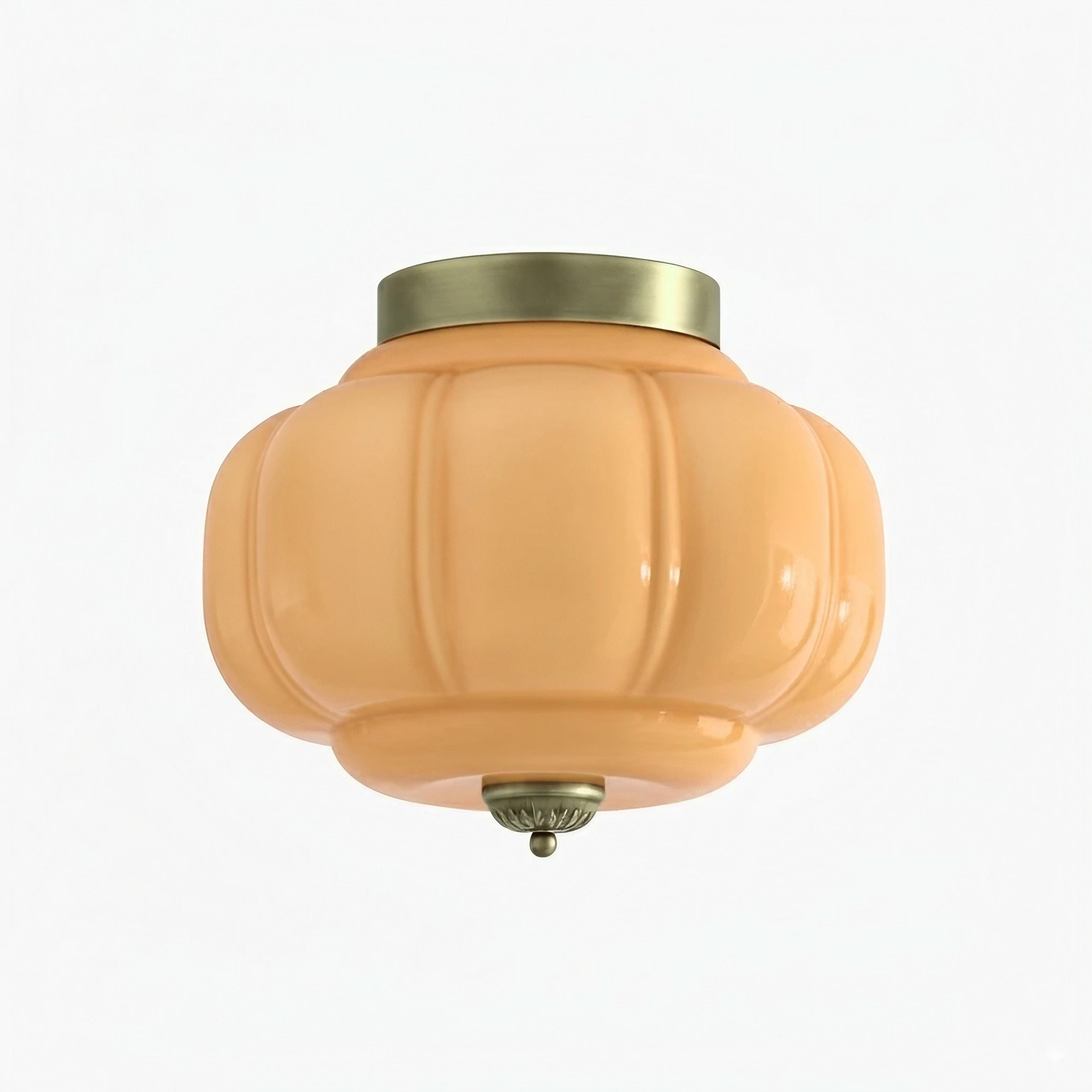 Vintage Eloise Milk Glass Flush Mount Ceiling Light - Vintage Charm Soft Glow T287