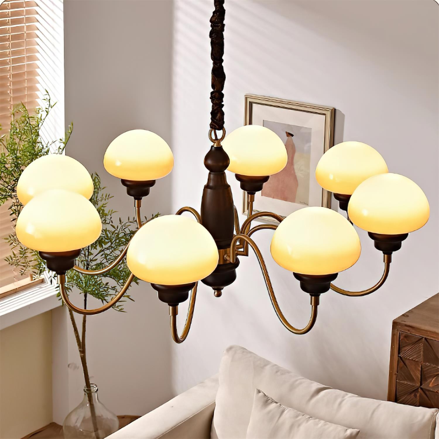 American Retro Mushroom Chandelier M232