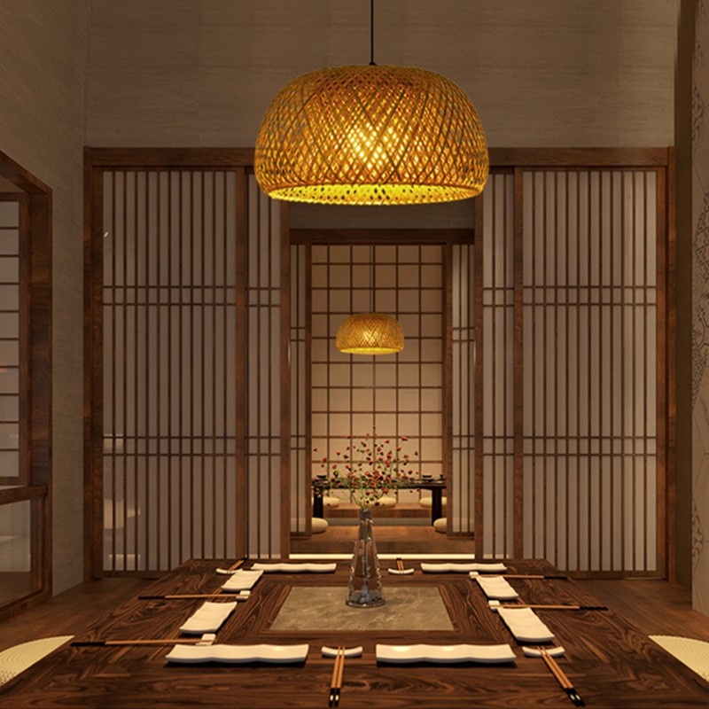 Tea Room Zen Woven Lampshade Pendant Light