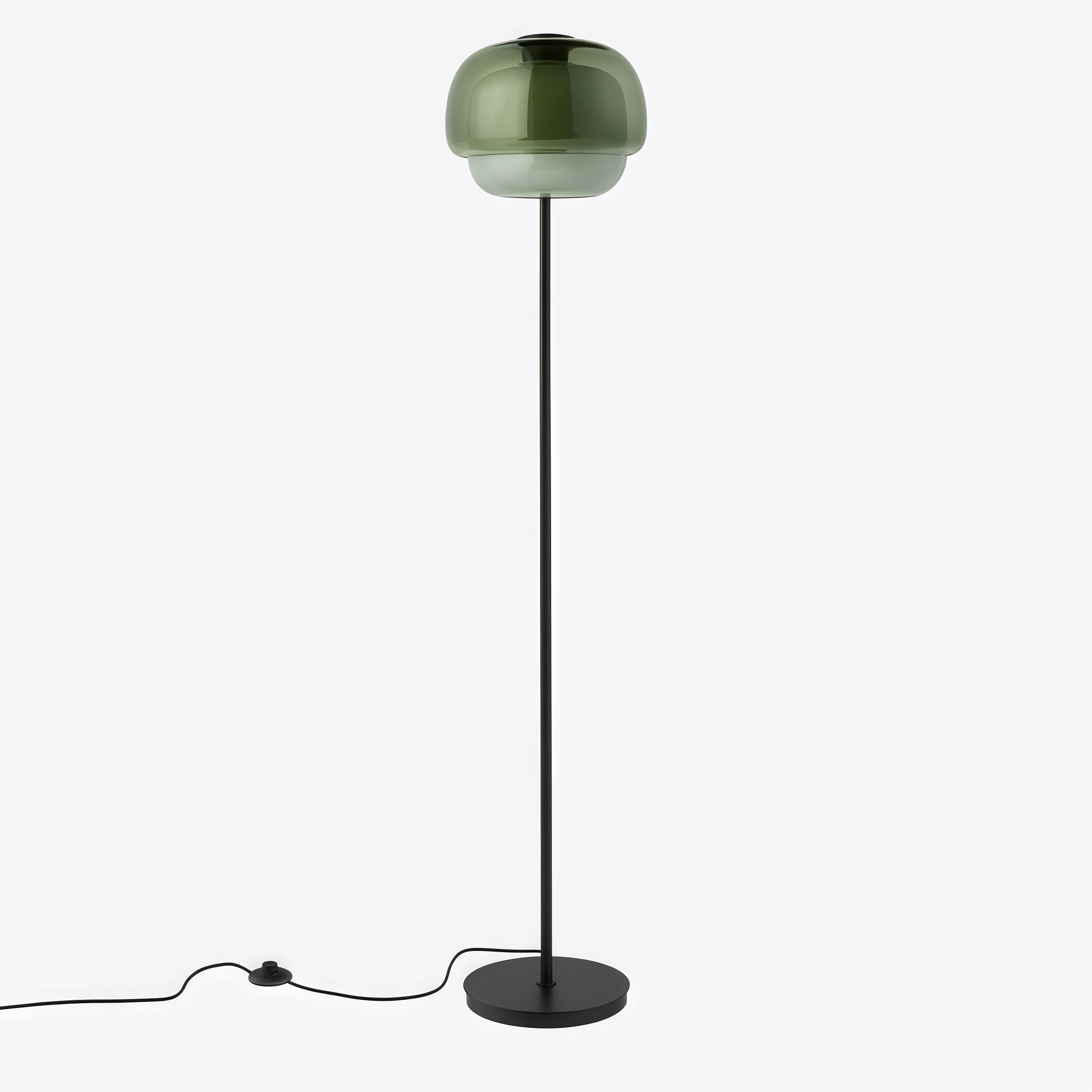 Lampa podłogowa ze szkła Clinco w kolorze zielonym