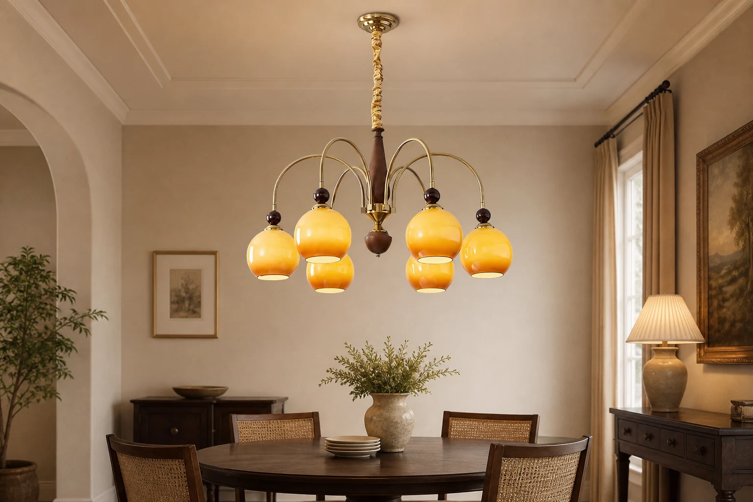 Żyrandol Solstice Glow D152 w pomieszczeniu lifestylowym