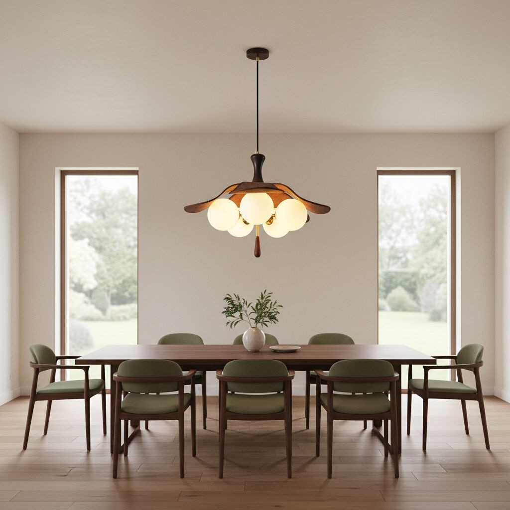 Orrise Series Sculptural Globe Cluster Pendant Lamp - Metal and Glass Pendant Light T518