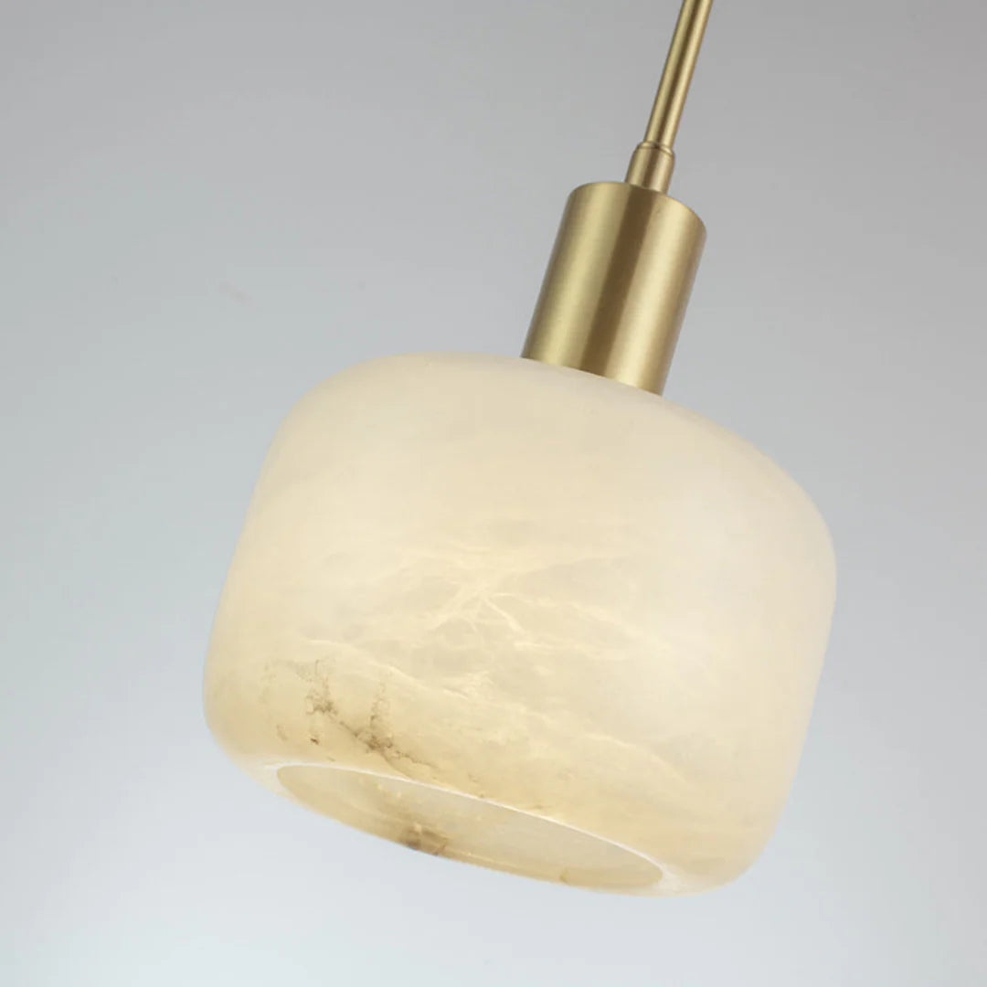 Velia Acorn Alabaster Minimalist Pendant Light D944