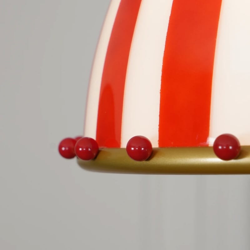 Festilo Glass Pendant Light - Playful Striped Design Hanging Lamp in Decorative Style for Kitchen and Dining T589