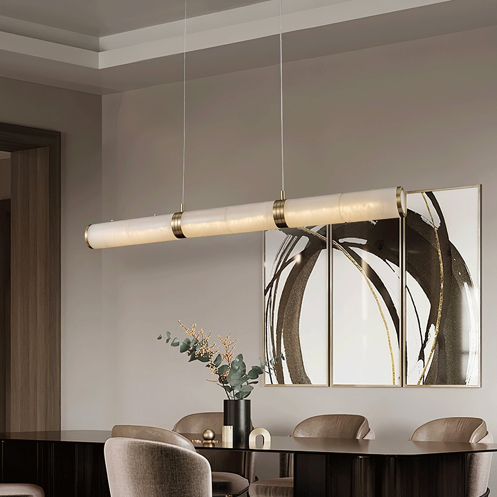Luxurious Alabaster Beam Pendant Light M96
