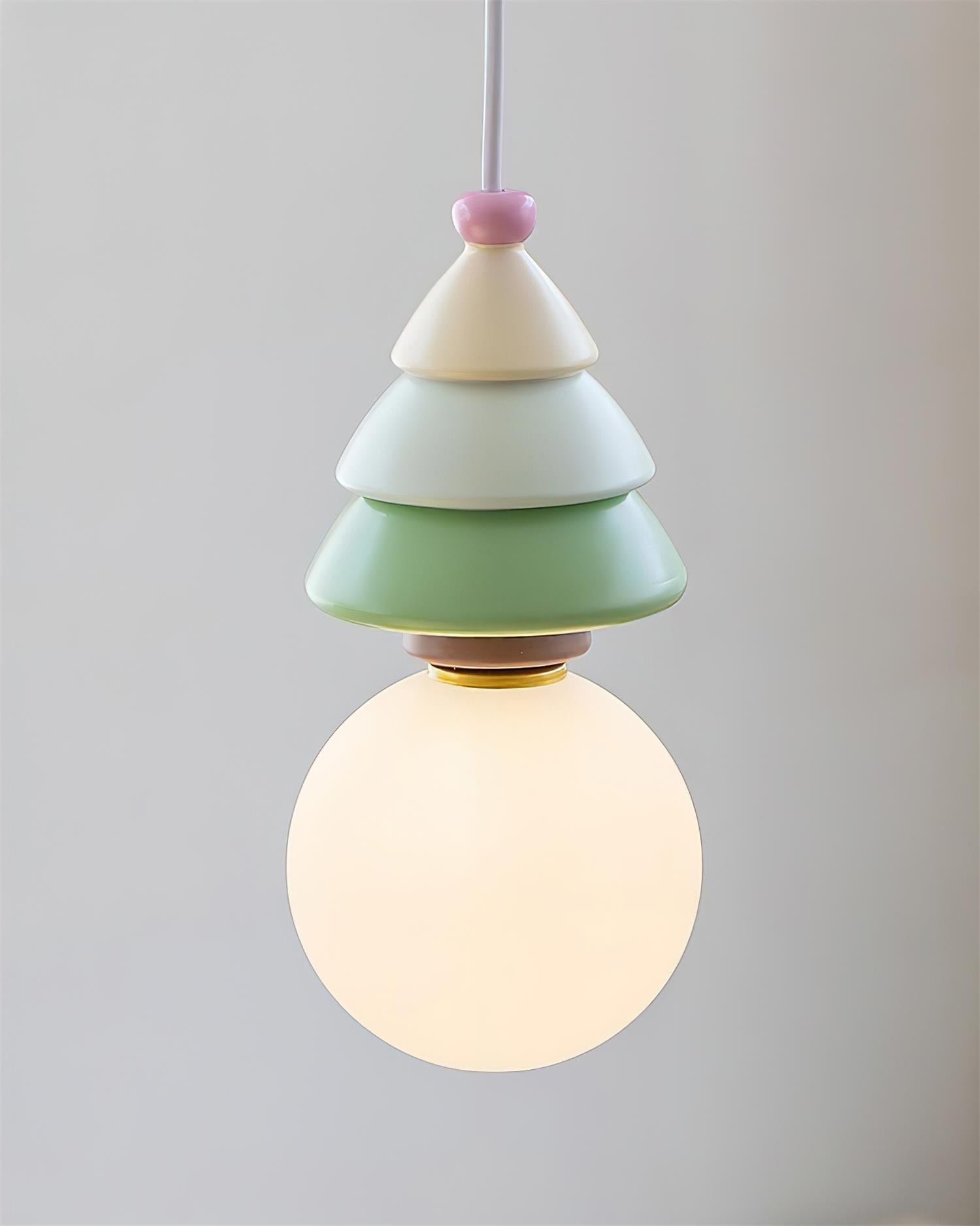 Podświetlana lampa wisząca Luma Globe na ścianie