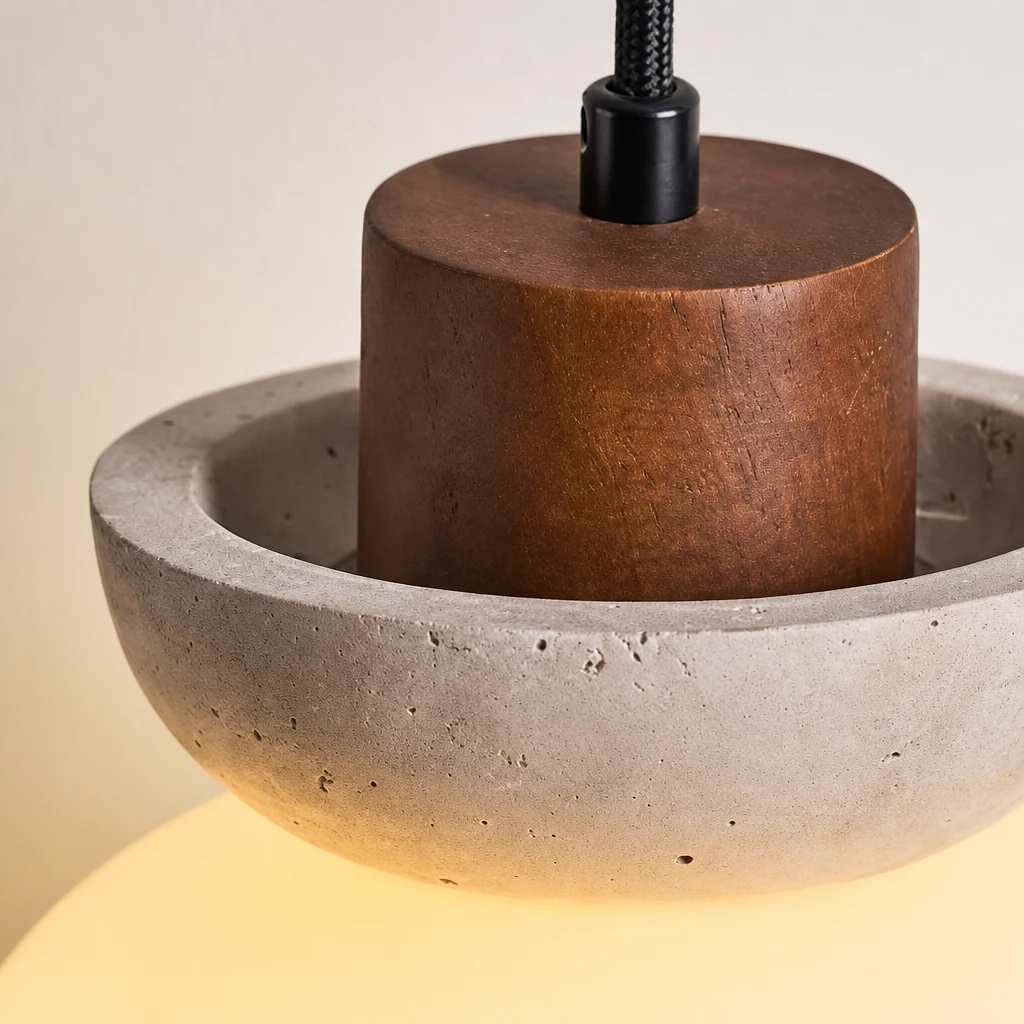 Zbliżenie materiałów lampy wiszącej Paolina D23