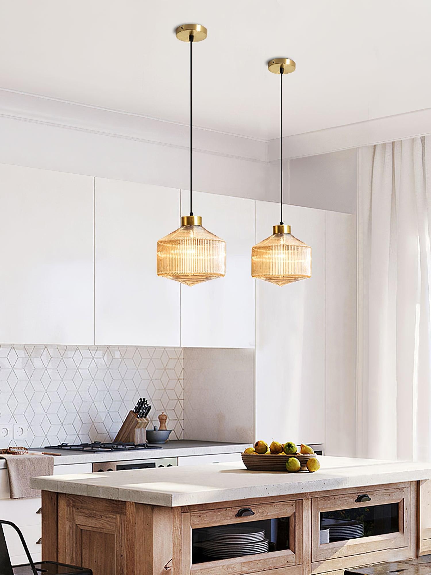 Striped Spinning Top Pendant Light M21