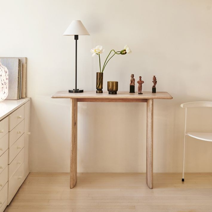Diora Table & Floor Lamps - Linen Shade Modern Linear Style Sophisticated Accent T039