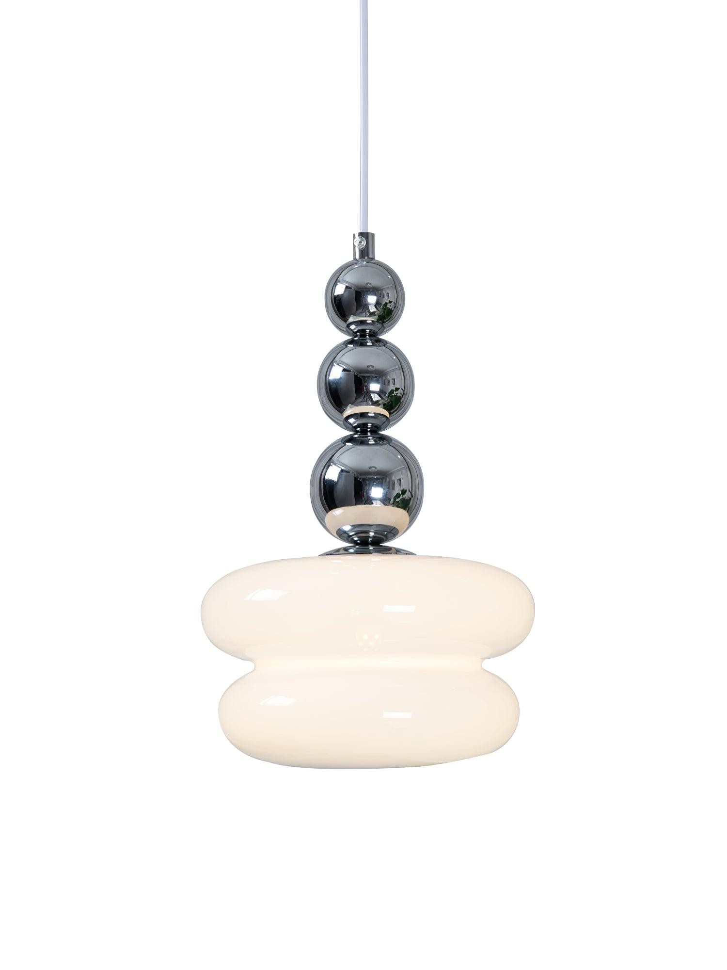 Contemporary Nordic Glass Ball Hoist Pendant Light For Living Room M539