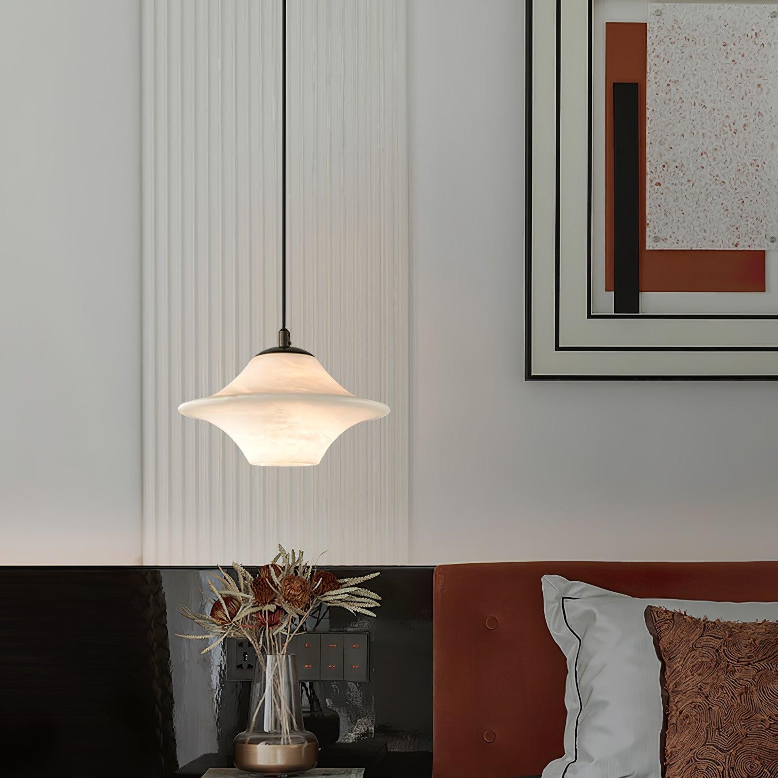 Saucer Alabaster Pendant Light M517