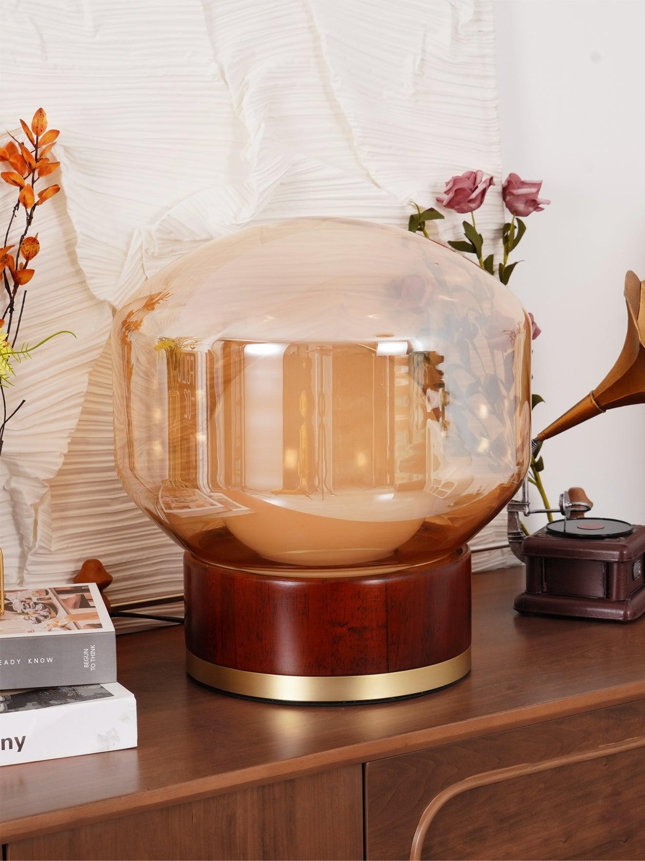 Simple Creative Wood Orb Table Lamp M527