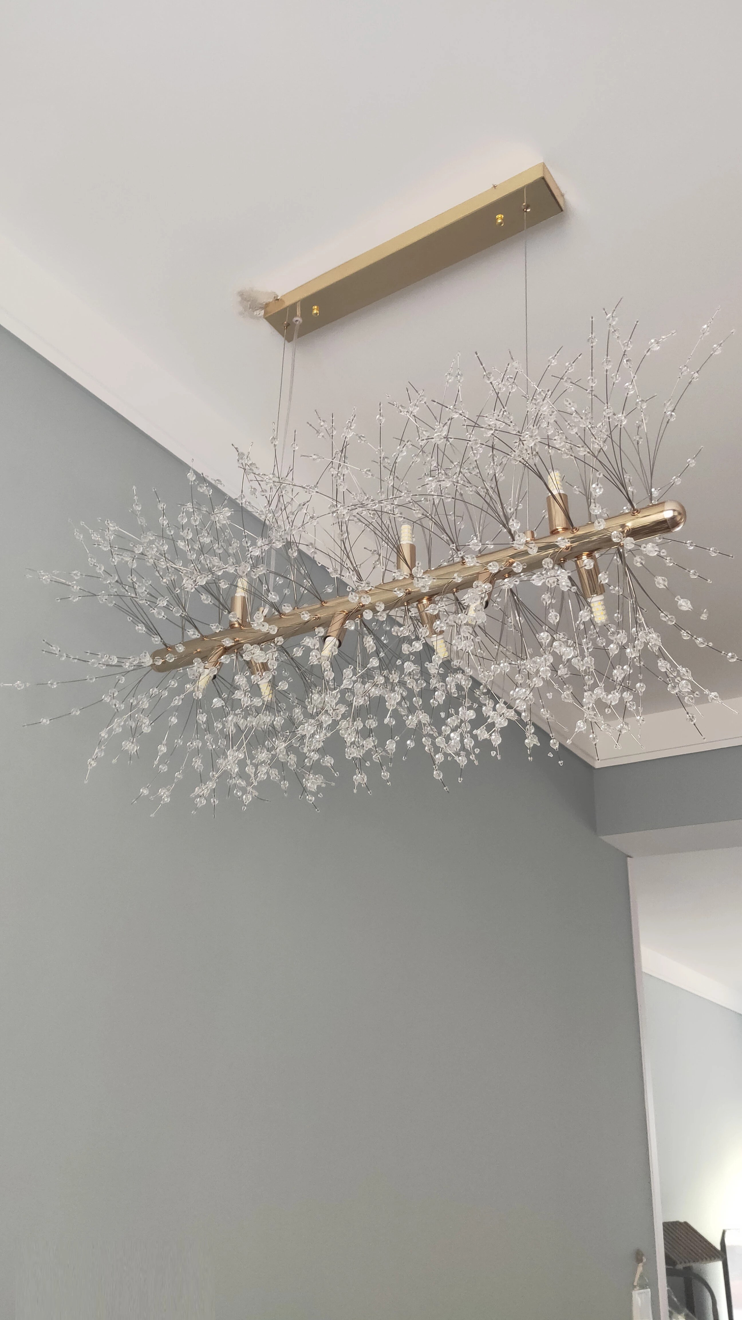 Modern Rectangular Crystal Fireworks Chandelier S15