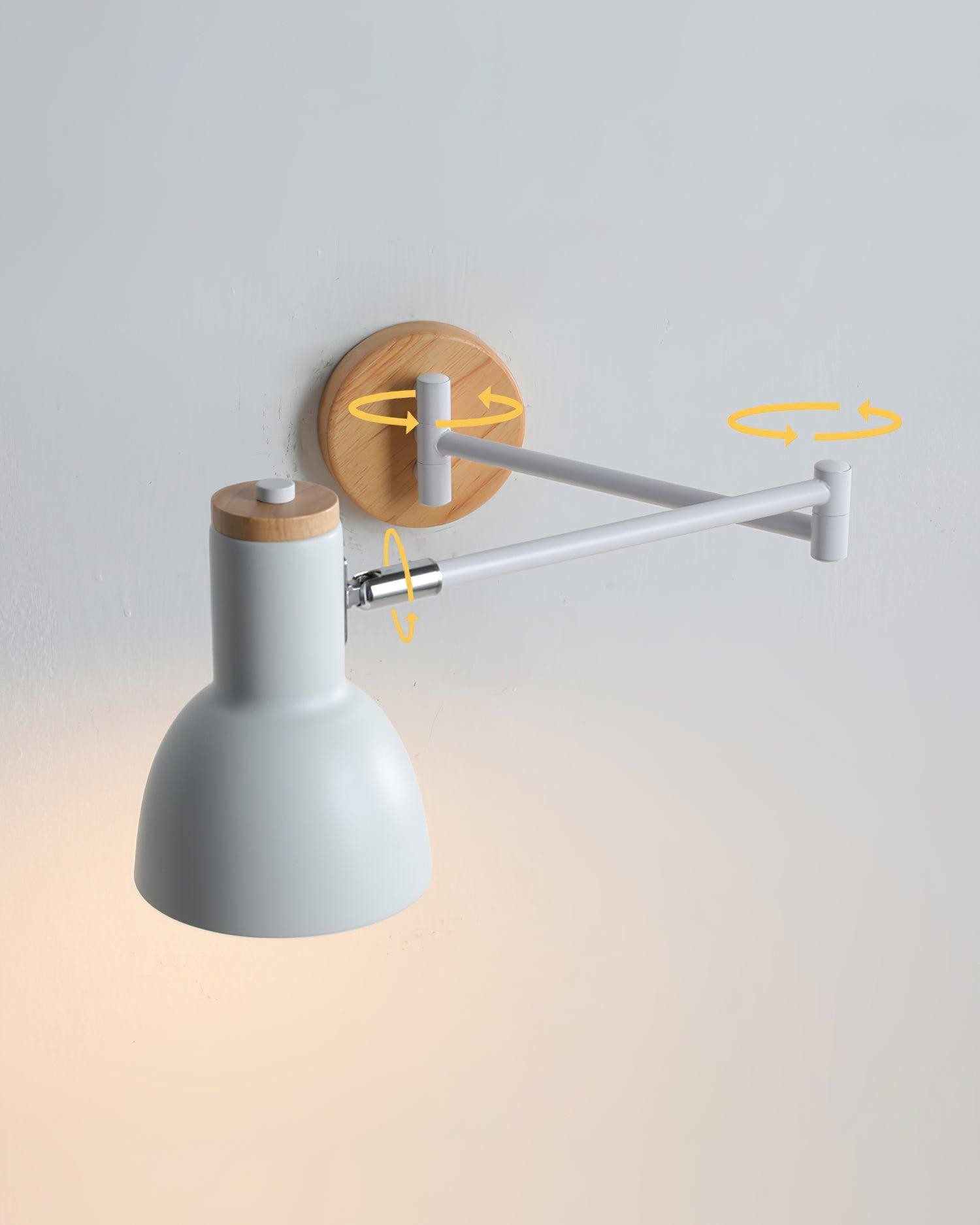 Wooden Adjustable Wall Lamp M394