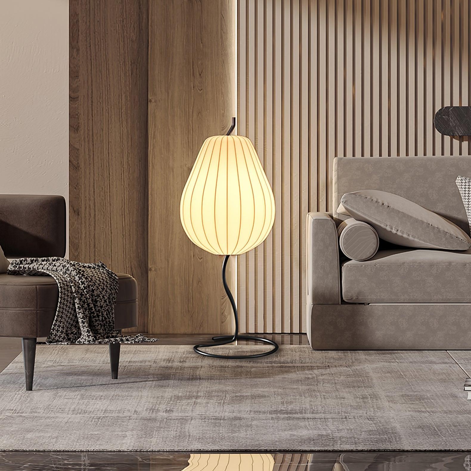 Pear-shaped Shite Floor Lamp Suitable For Living Room M35
