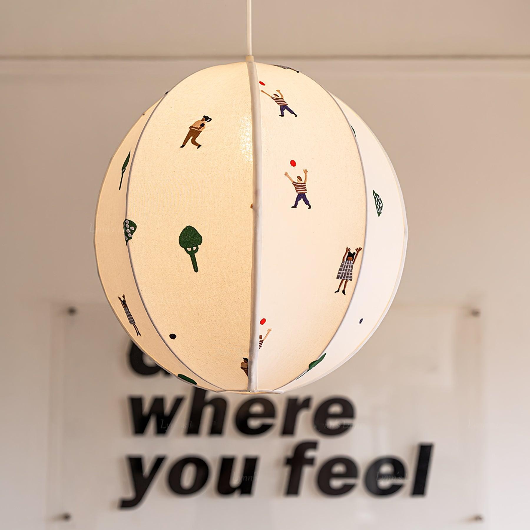 Park Embroidered Textile Pendant Lamp M442