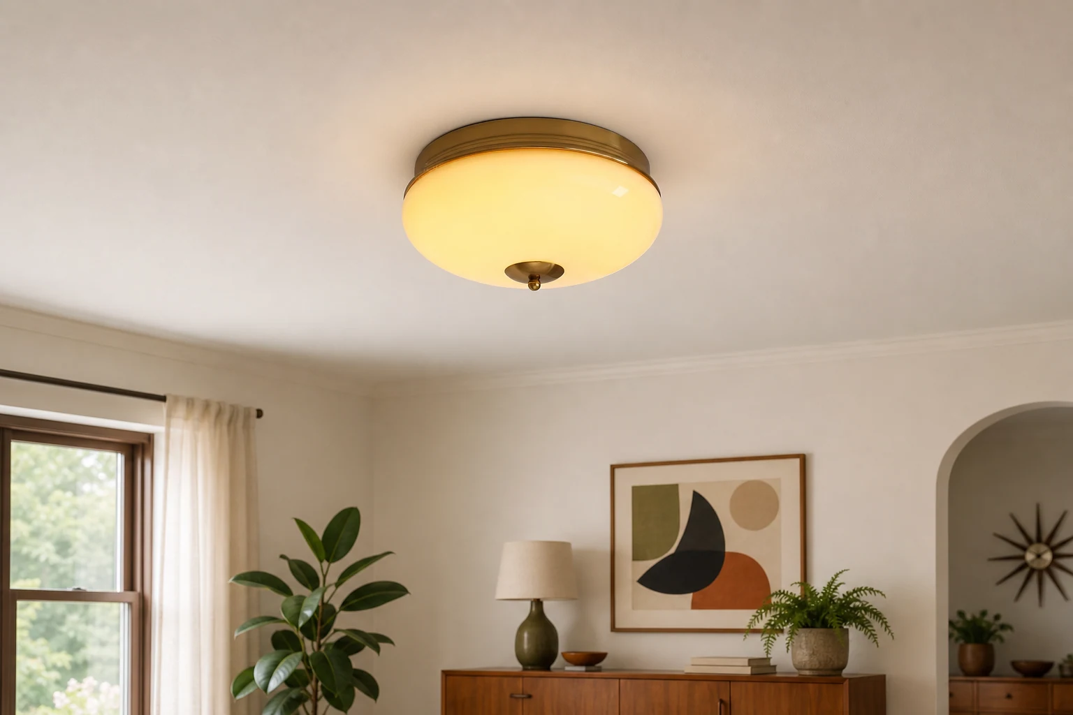 Lampa sufitowa M242 pokazana w scenie lifestylowej opartej na produkcie w kontekście