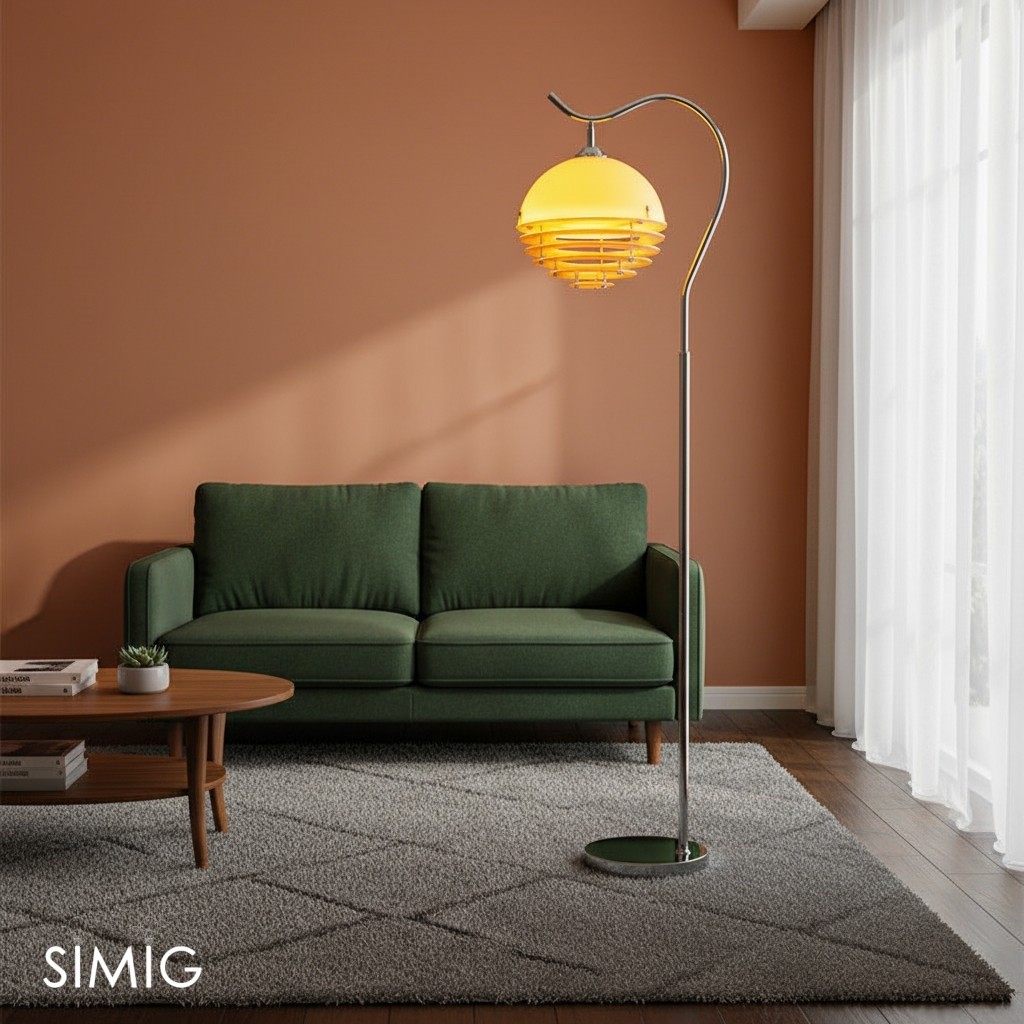Bauhaus Acrylic & Glass Sunset Floor Lamp for Living Room G77