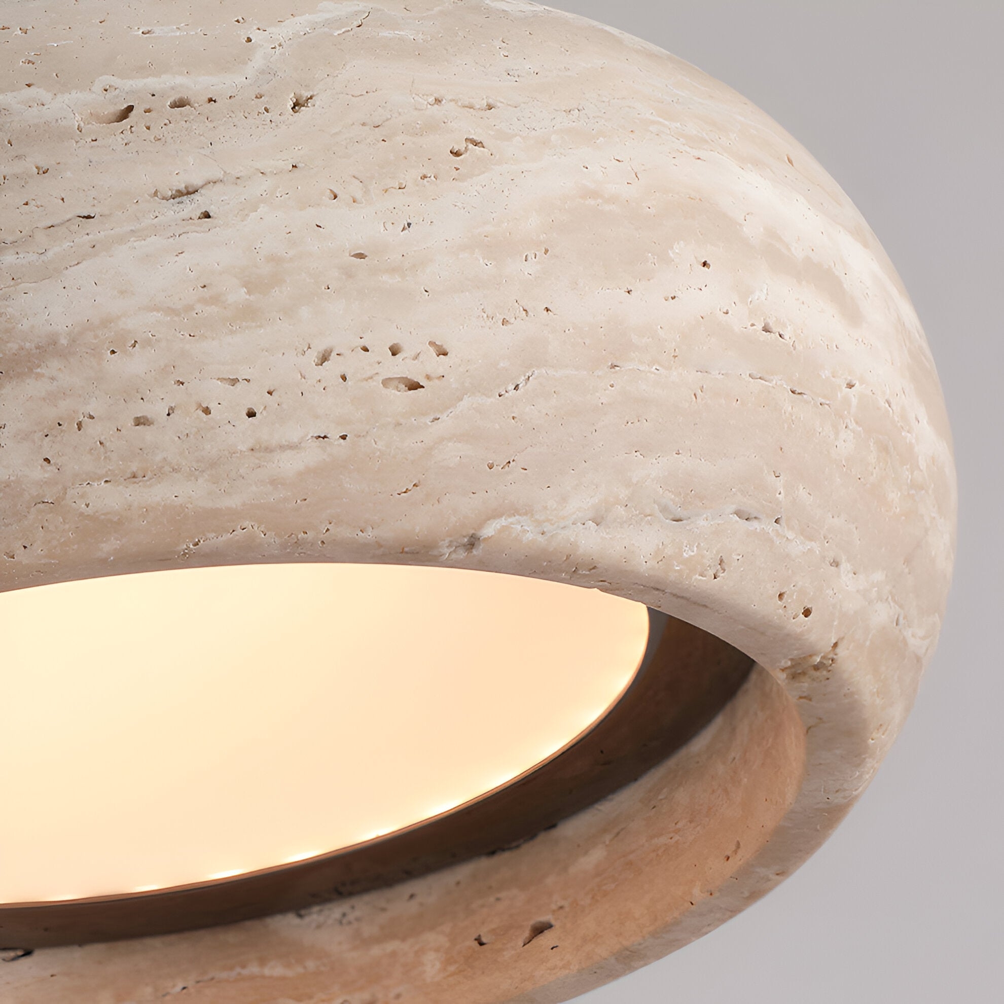 Wabi Sabi Style Travertine Stone Pendant Light D934