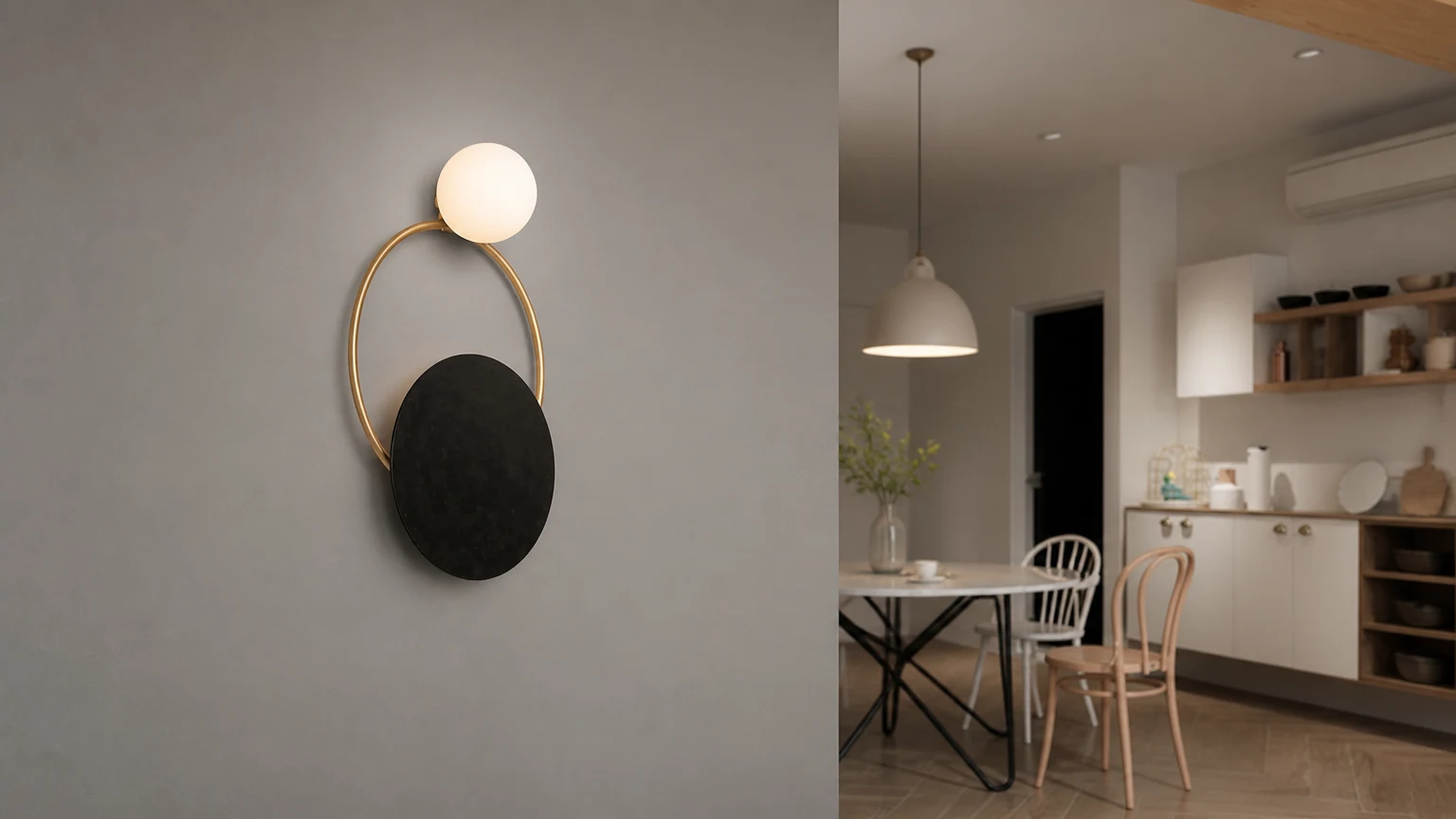 GRISK Luxe Wall Lamp installed in a warm interior scene