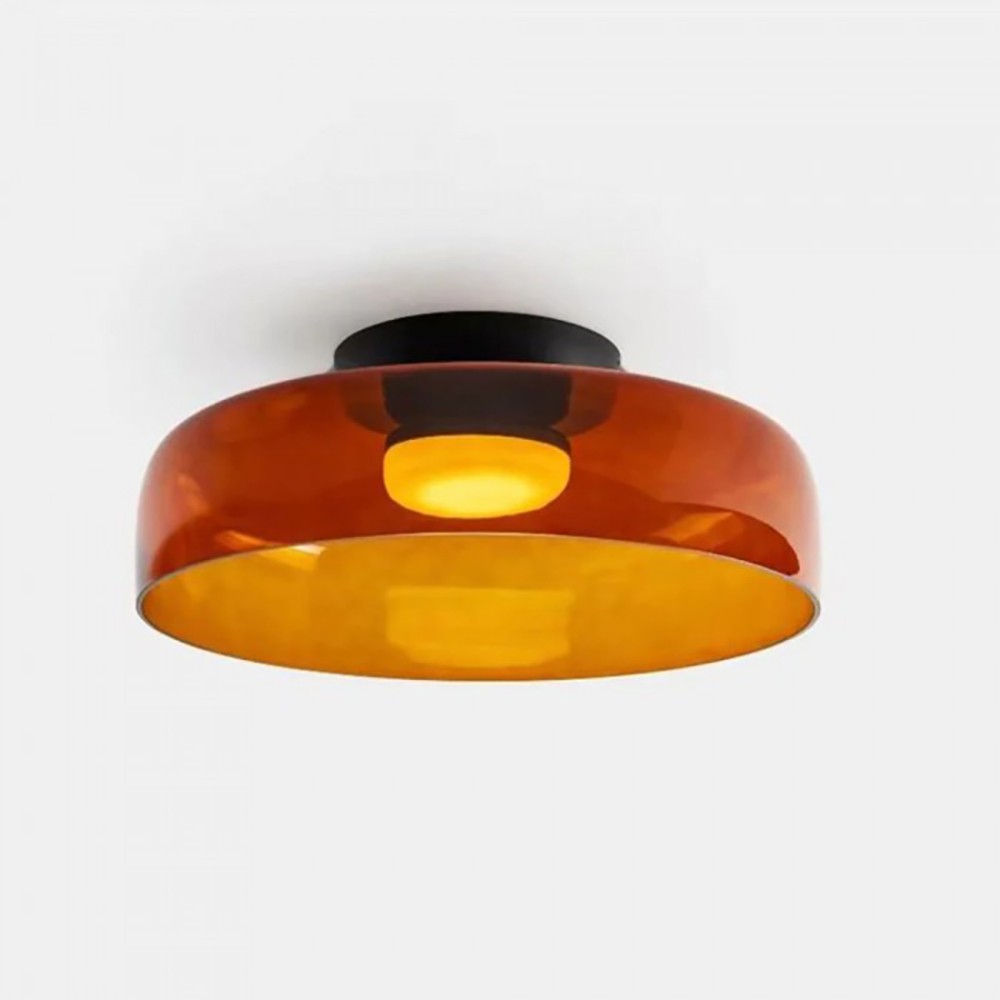 Nordic Morandi Glass Bowl Shaped Ceiling Lamp S144