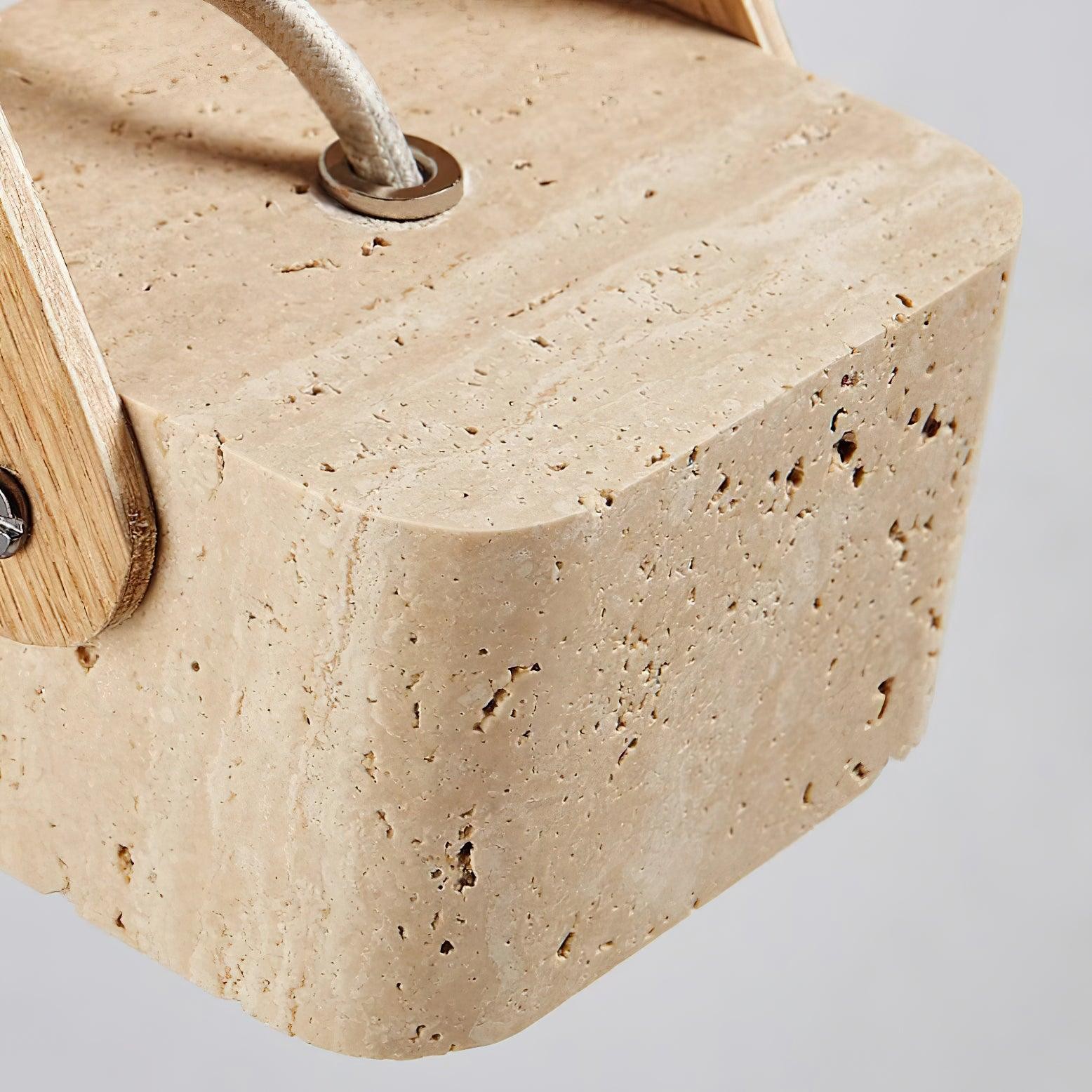 Geometric Yellow Travertine Pendant Lamp M368