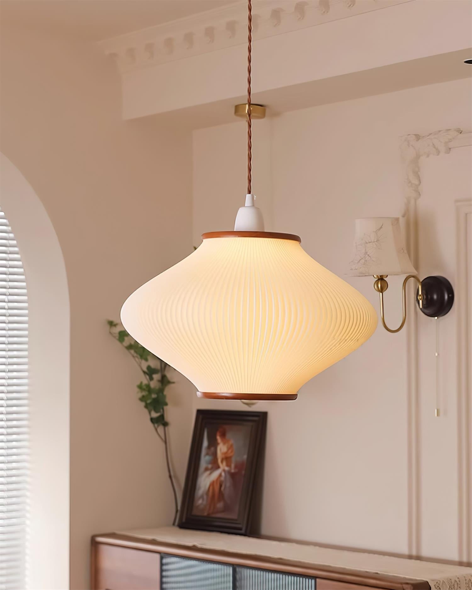 French Style Pine Bell Pendant Lamp M359