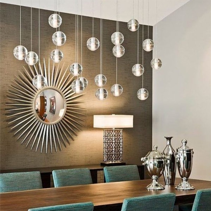 Crystal Ball Pendant Light For Living Room