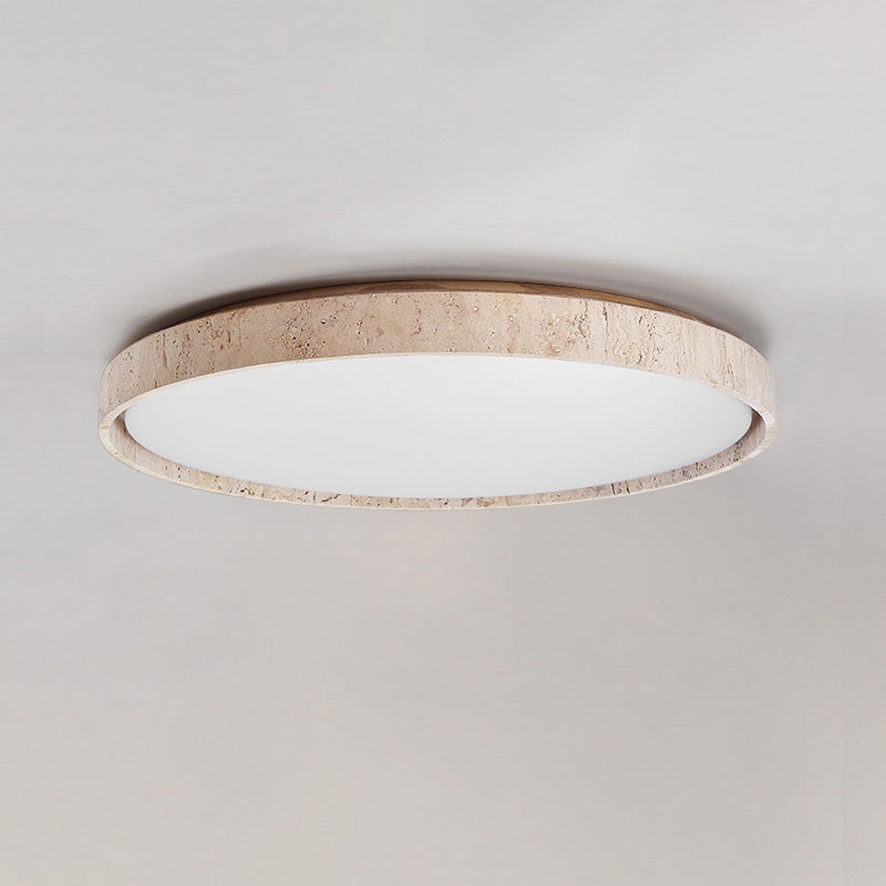 Ultra-thin Round Travertine Ceiling Lamp D690