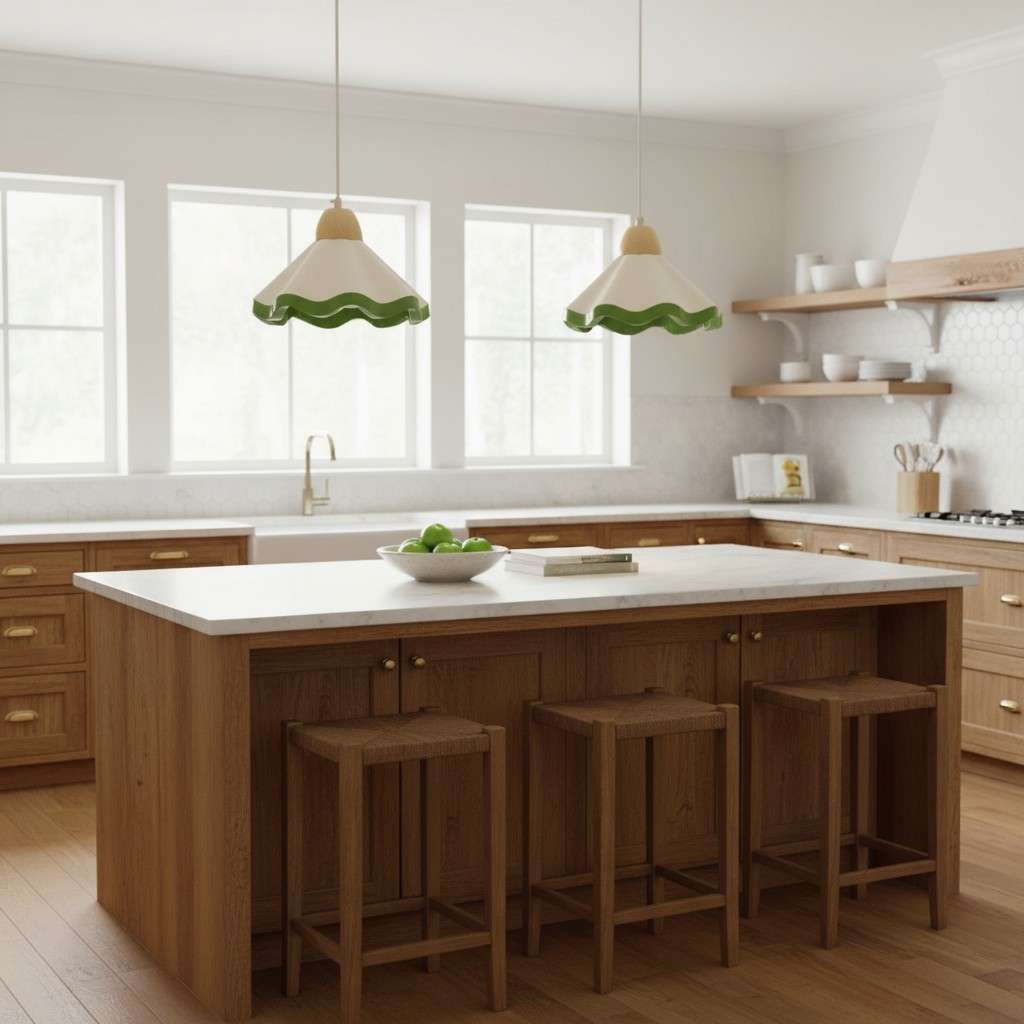 Moliro Scalloped Pendant Light - Modern Wavy Lighting for Dining Room T515