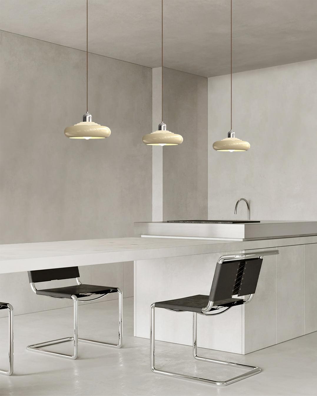 Multi-tiered Round Tower Cream Color Pendant Lamp M488
