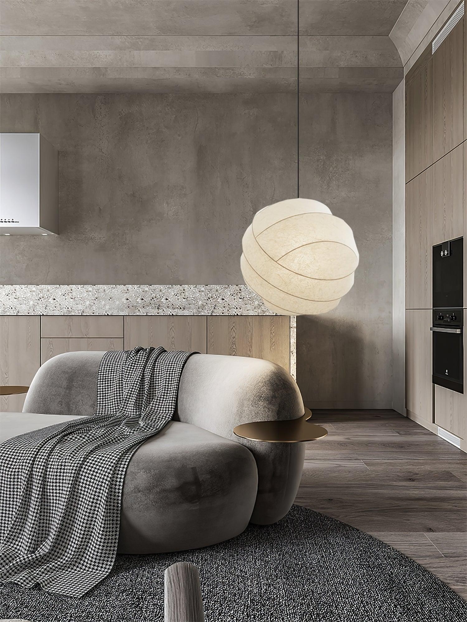 Wabi-Sabi Style Fiber Cocoon Pendant Lamp M505