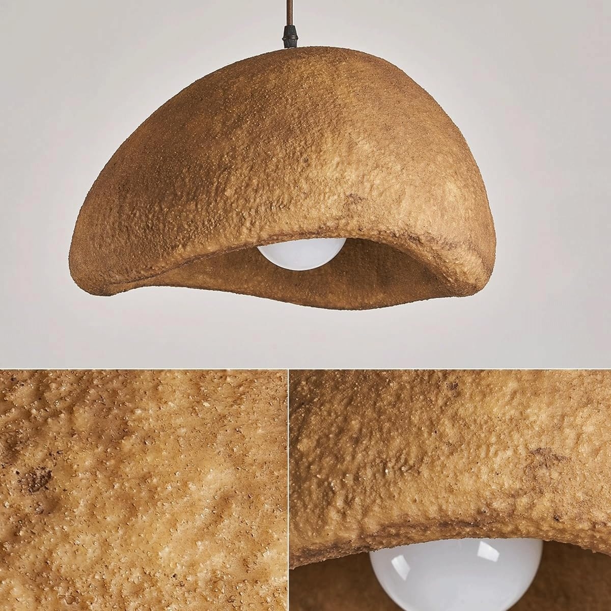 Wabi-Sabi Coffee Cloud Japandi Resin Pendant Light D824