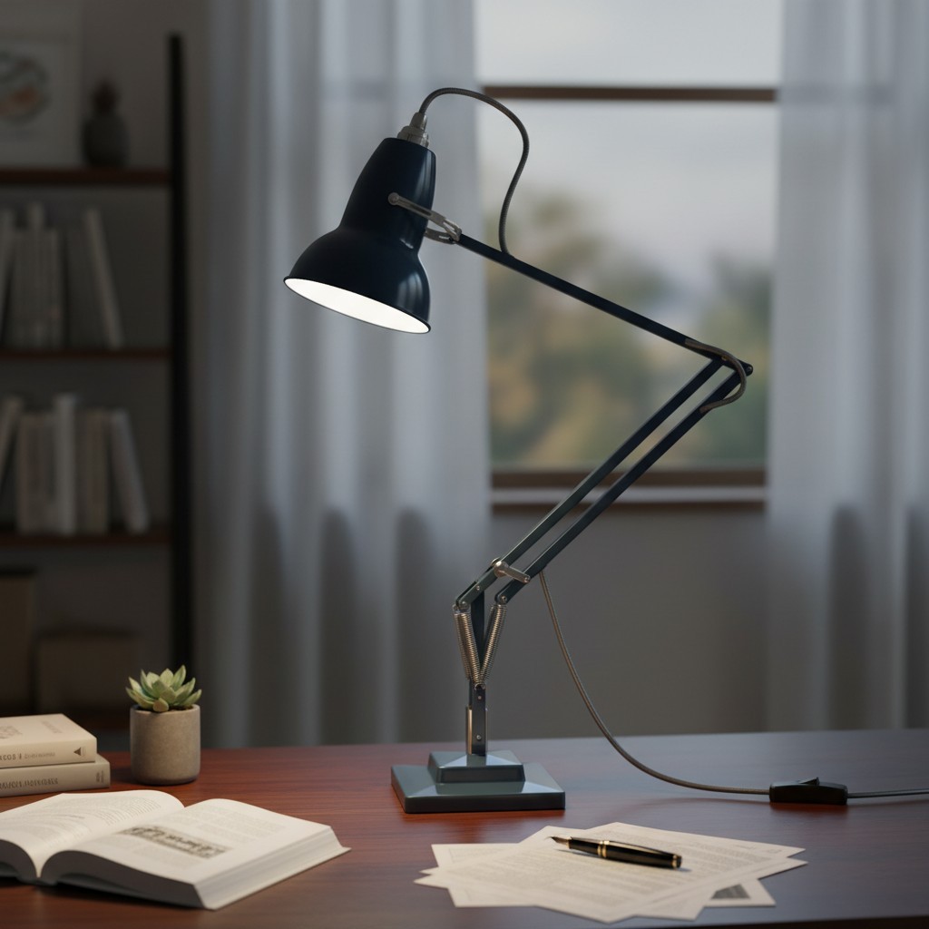 Modryx Vintage Adjustable Desk Lamp - Industrial Task Light for Home Offices T555