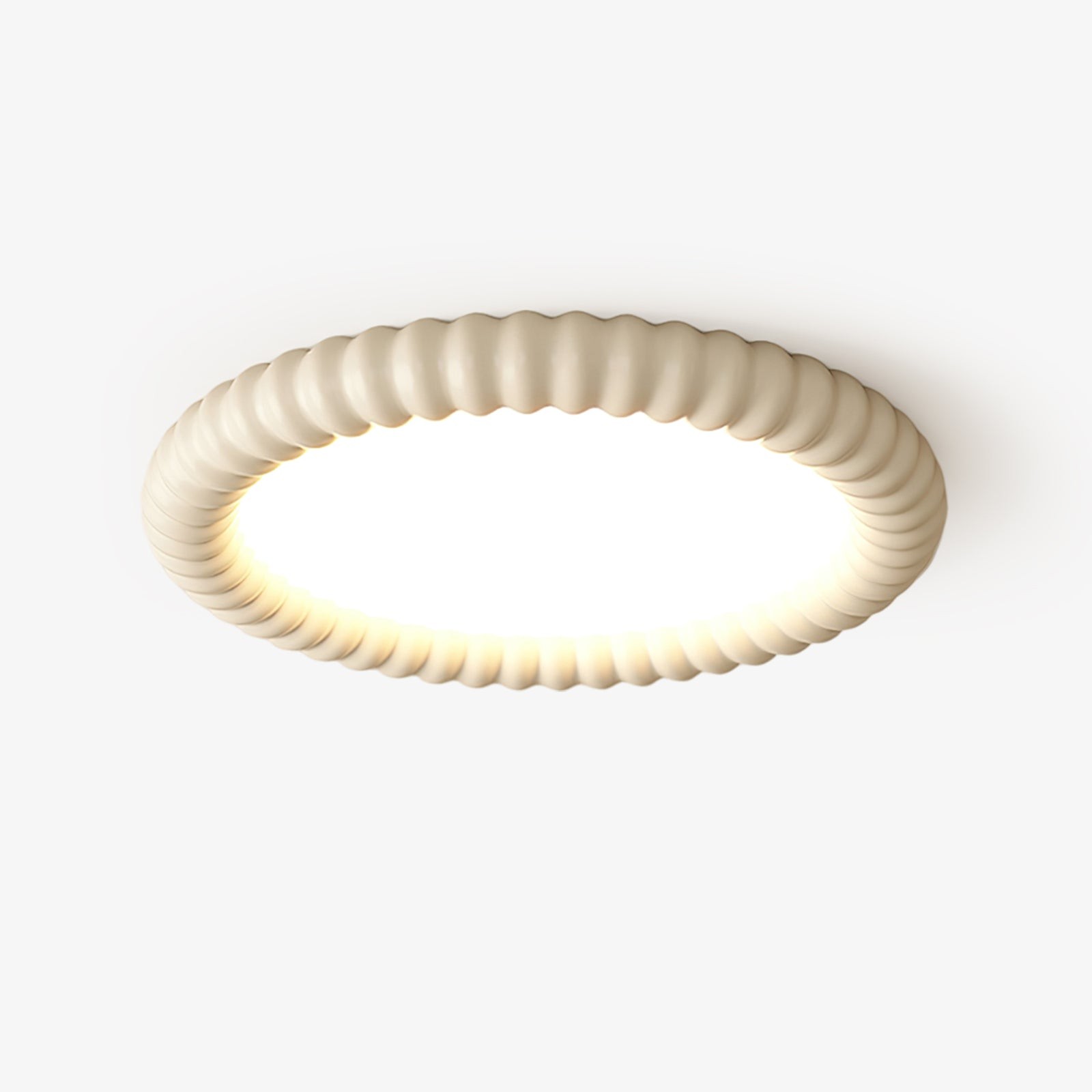 Cream Style Ripple Ring Ceiling Lamp M525