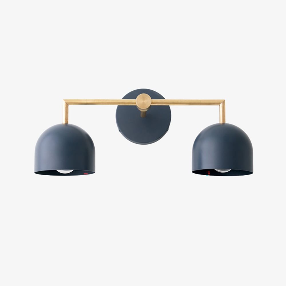 Metio Dome Farmhouse Vanity Wall Light Colorful Metal Sconce T450