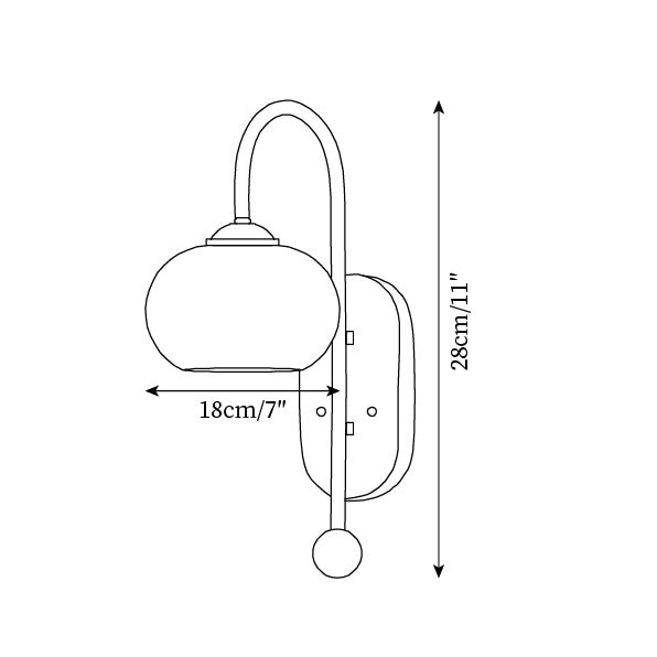 American Retro Spherical Wall Lamp M252