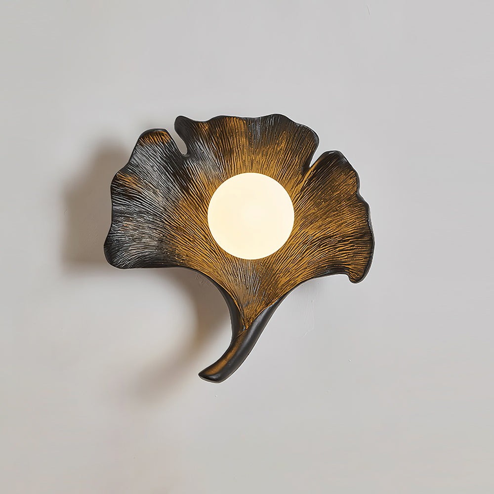 Vintage Ginkgo Leaf Resin Wall Lamp M259