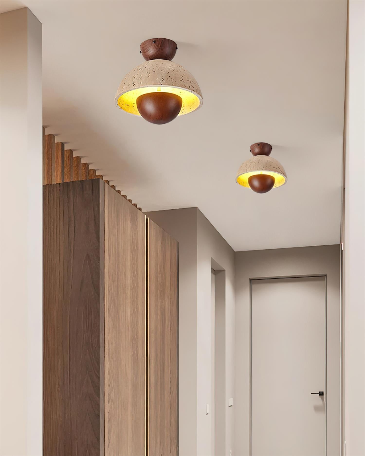 Japanese Wooden Inverted Ceiling Light M189