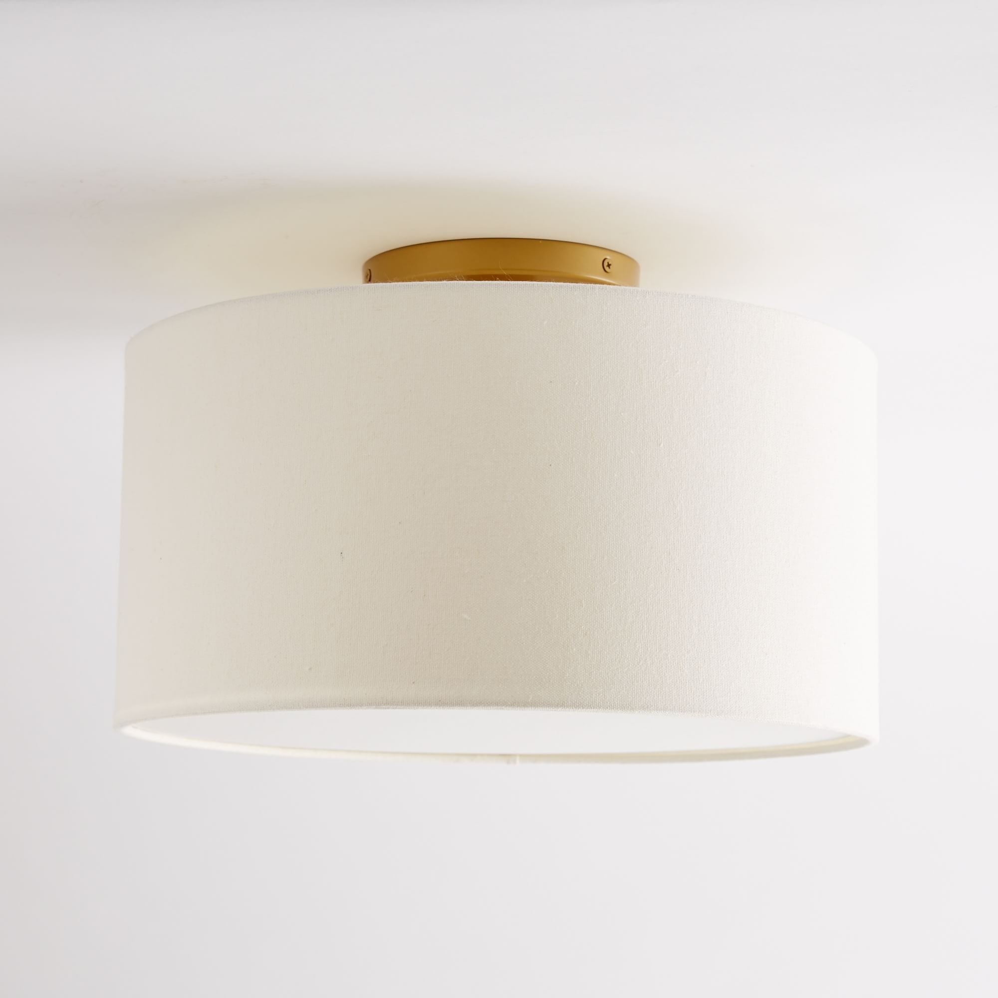 Jelvane Linen Drum Shade Ceiling Lamp T078