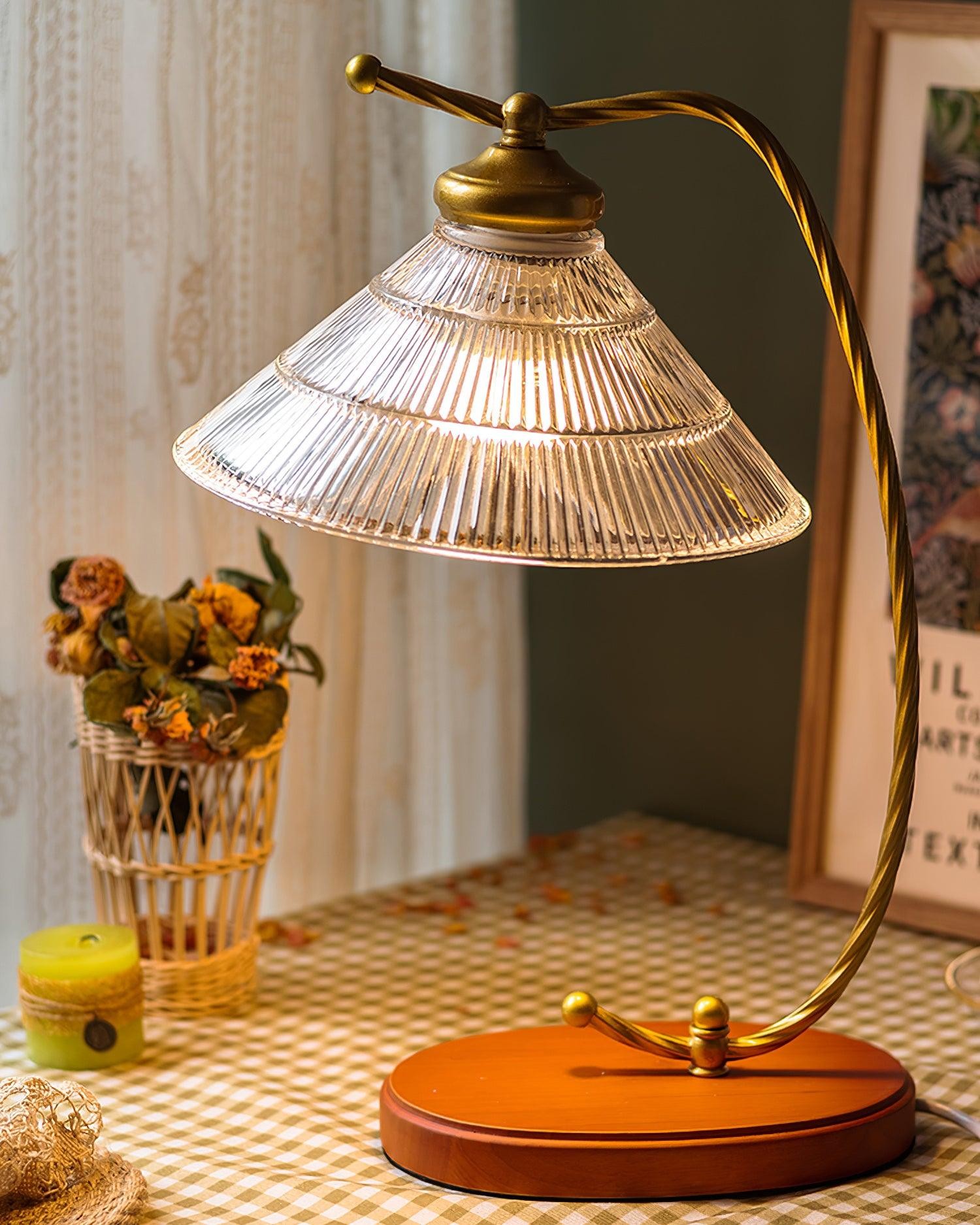 Glass Shade Vintage Reading Lamp M372
