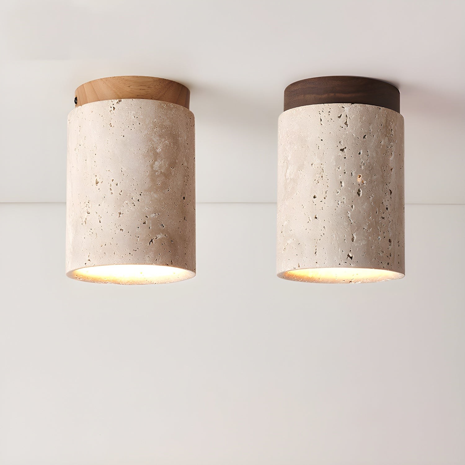 Marble Travertine Column Ceiling Lamp M510